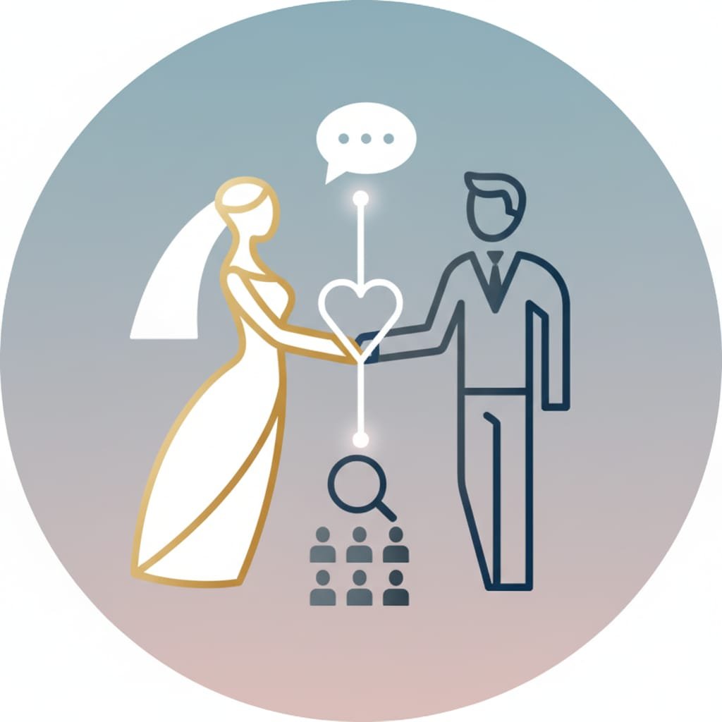 Bride and Bridegroom Get Together